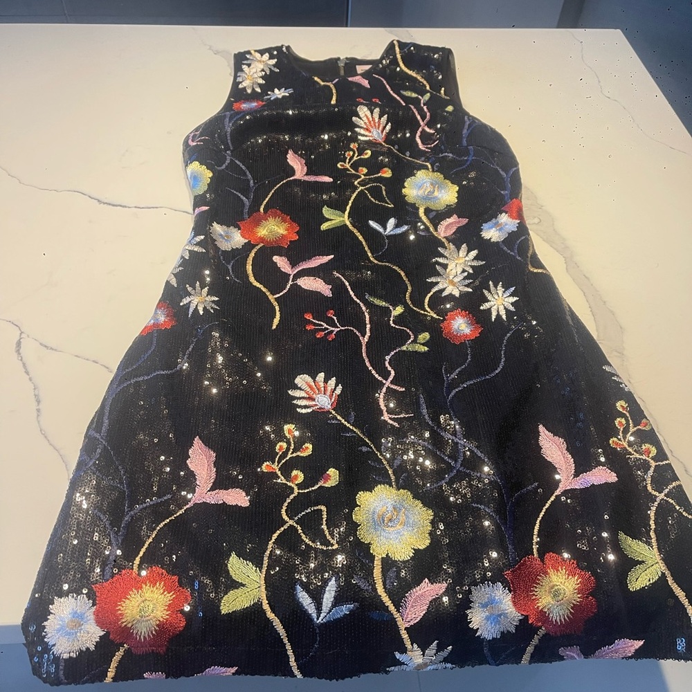 Sunset + Spring Embroidered Sequin Dress – Size S Woman mini dress gorgeous